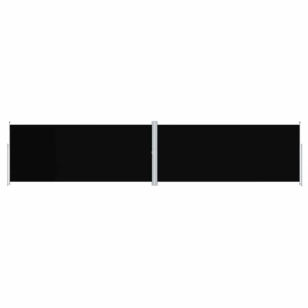 vidaXL Uttrekkbar sidemarkise 220x1000 cm svart