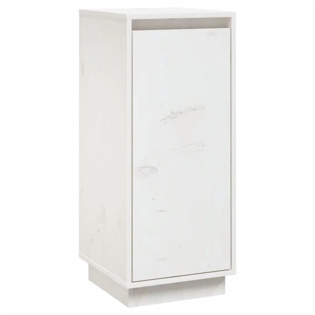 vidaXL Skjenk hvit 31,5x34x75 cm heltre furu