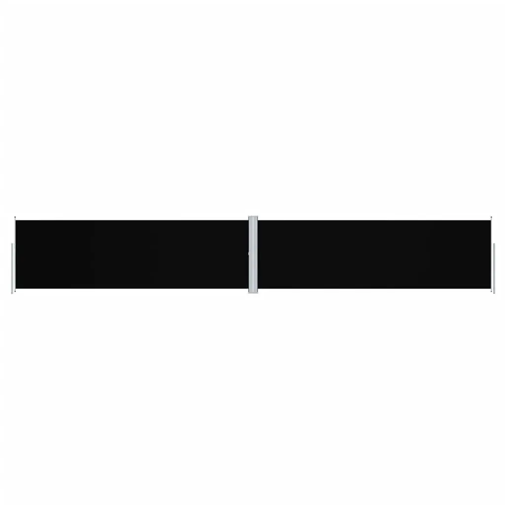 vidaXL Uttrekkbar sidemarkise 160x1000 cm svart