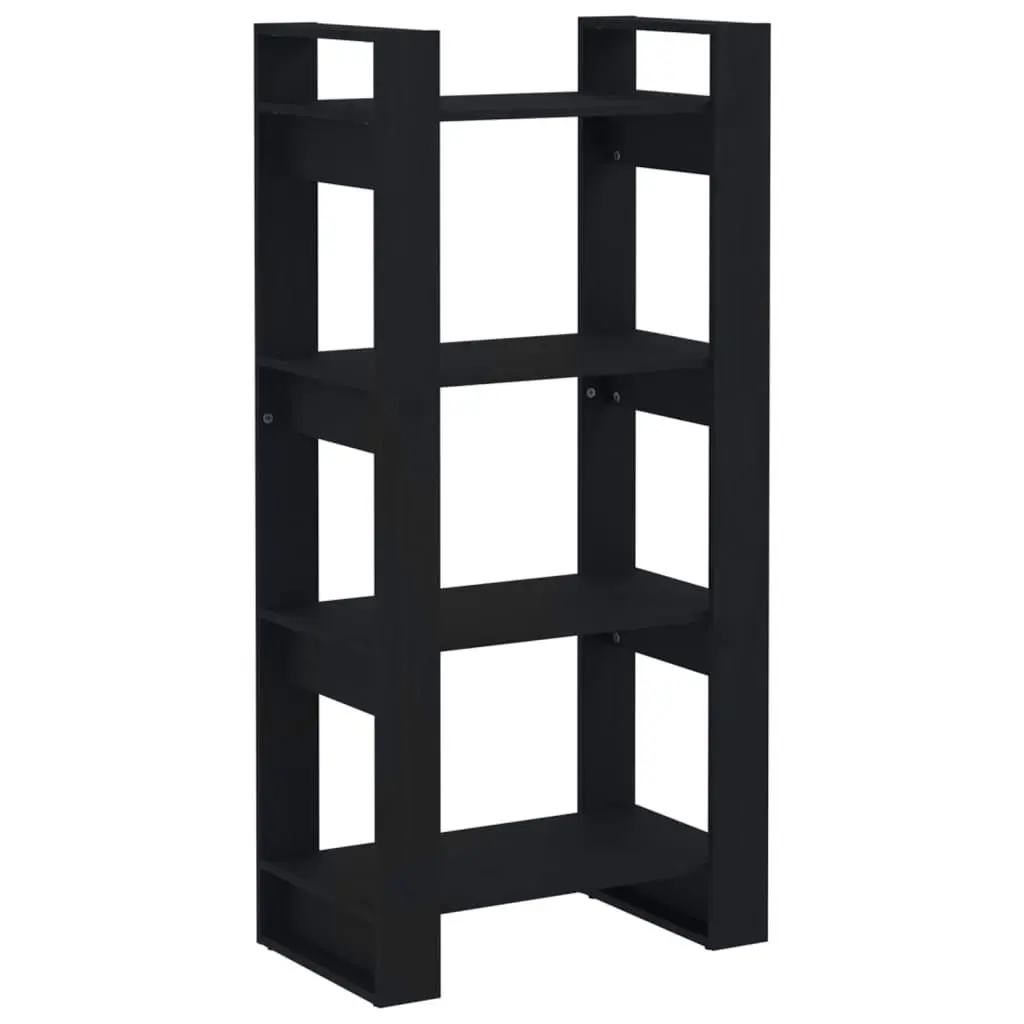 vidaXL Bokhylle/romdeler svart 60x35x125 cm heltre