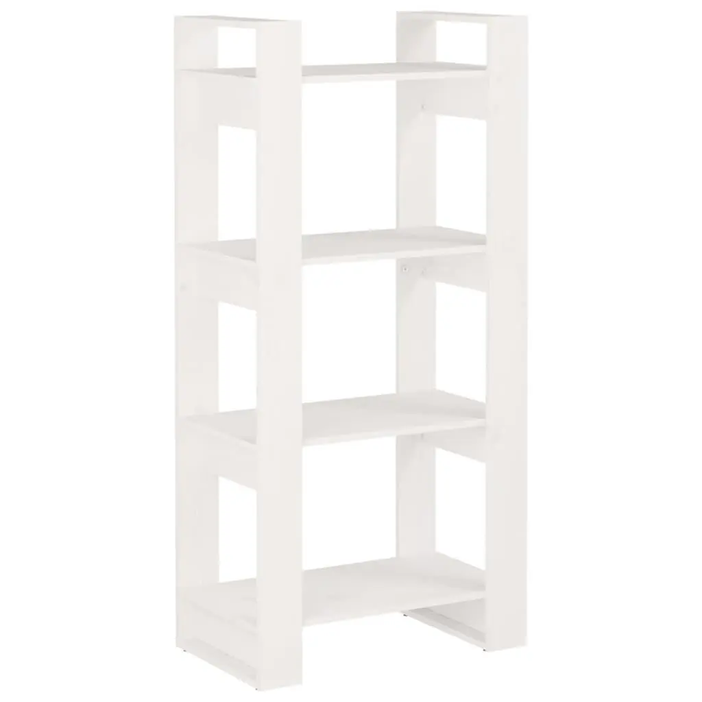 vidaXL Bokhylle/romdeler hvit 60x35x125 cm heltre