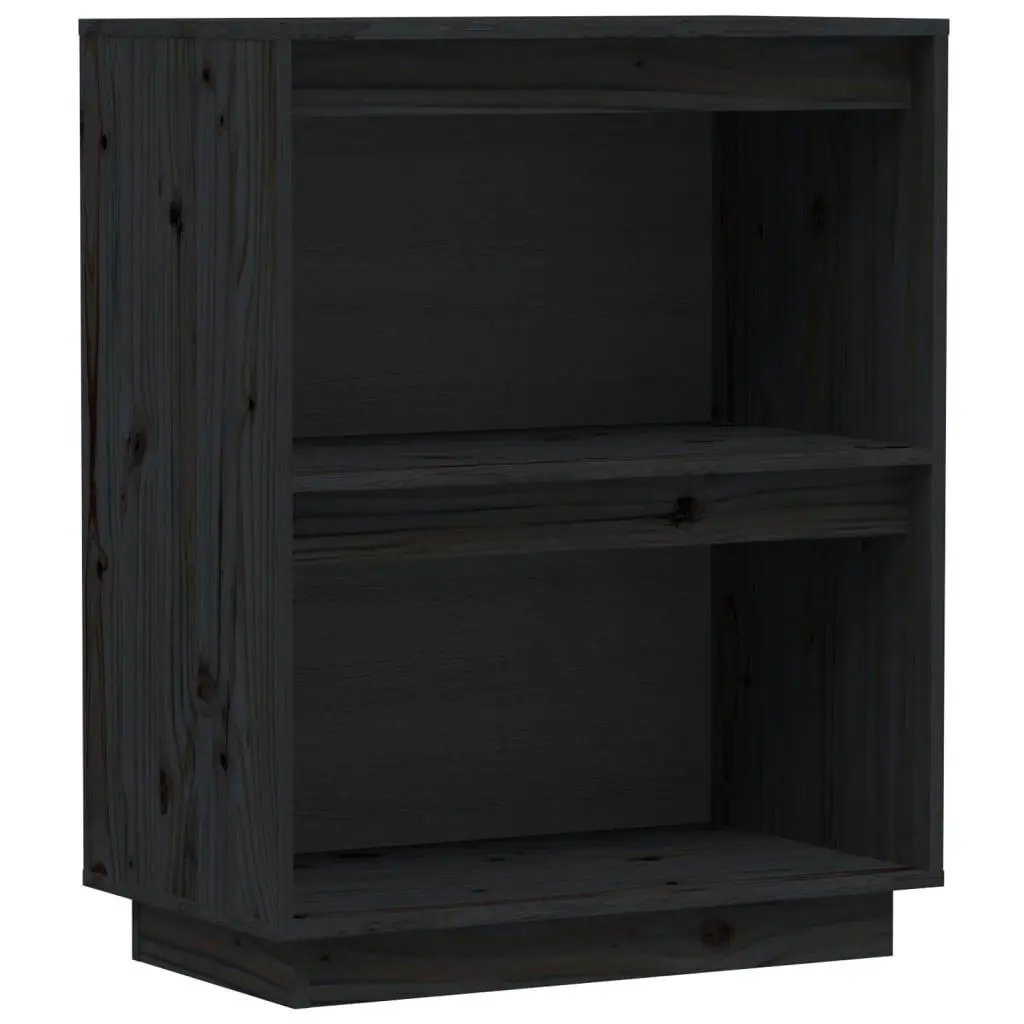 vidaXL Konsollskap svart 60x34x75 cm heltre furu