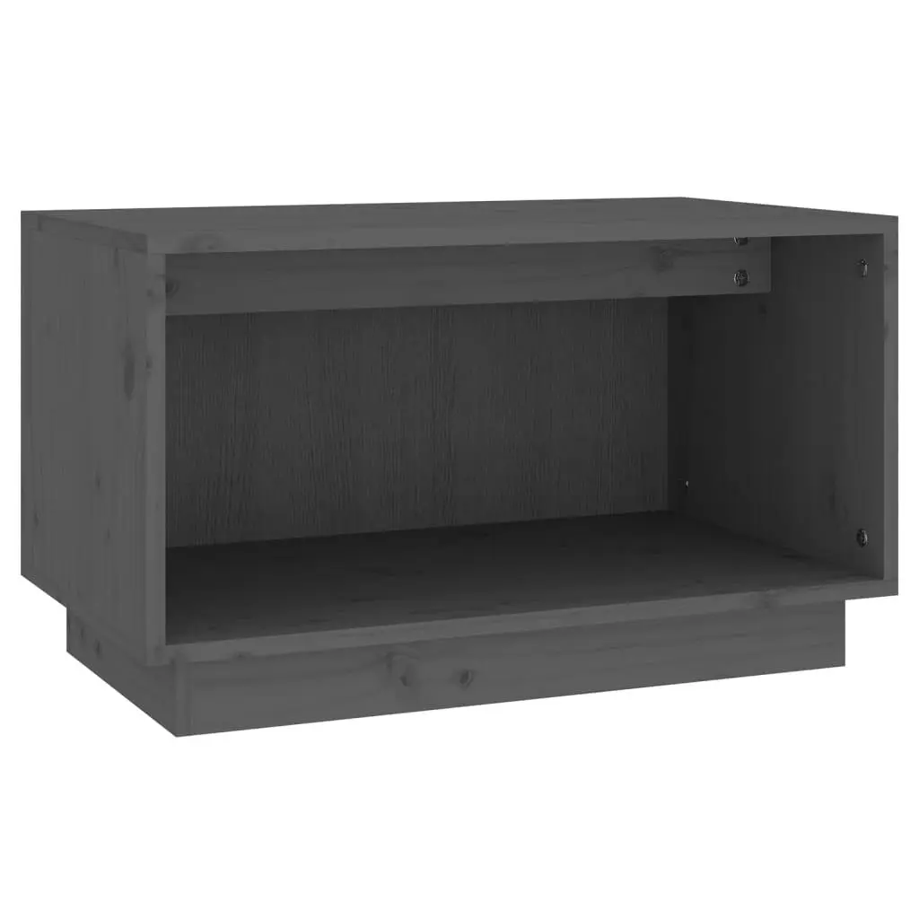 vidaXL TV-benk grå 60x35x35 cm heltre furu