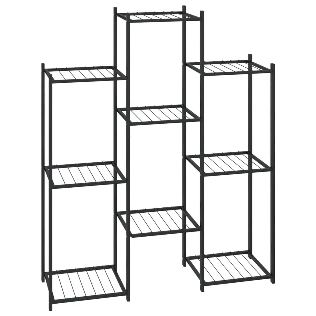vidaXL Blomsterstativ 83x25x100 cm svart jern