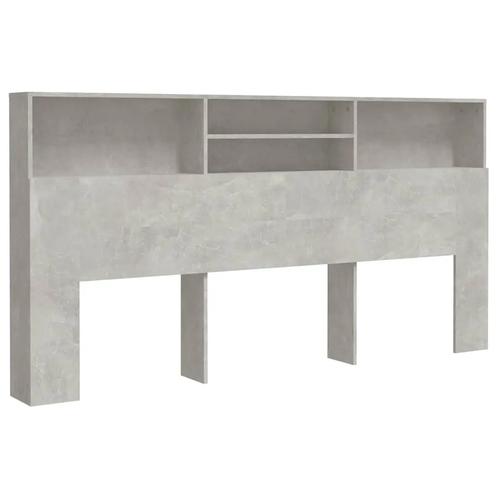 vidaXL Sengegavlskap betonggrå 200x19x103,5 cm
