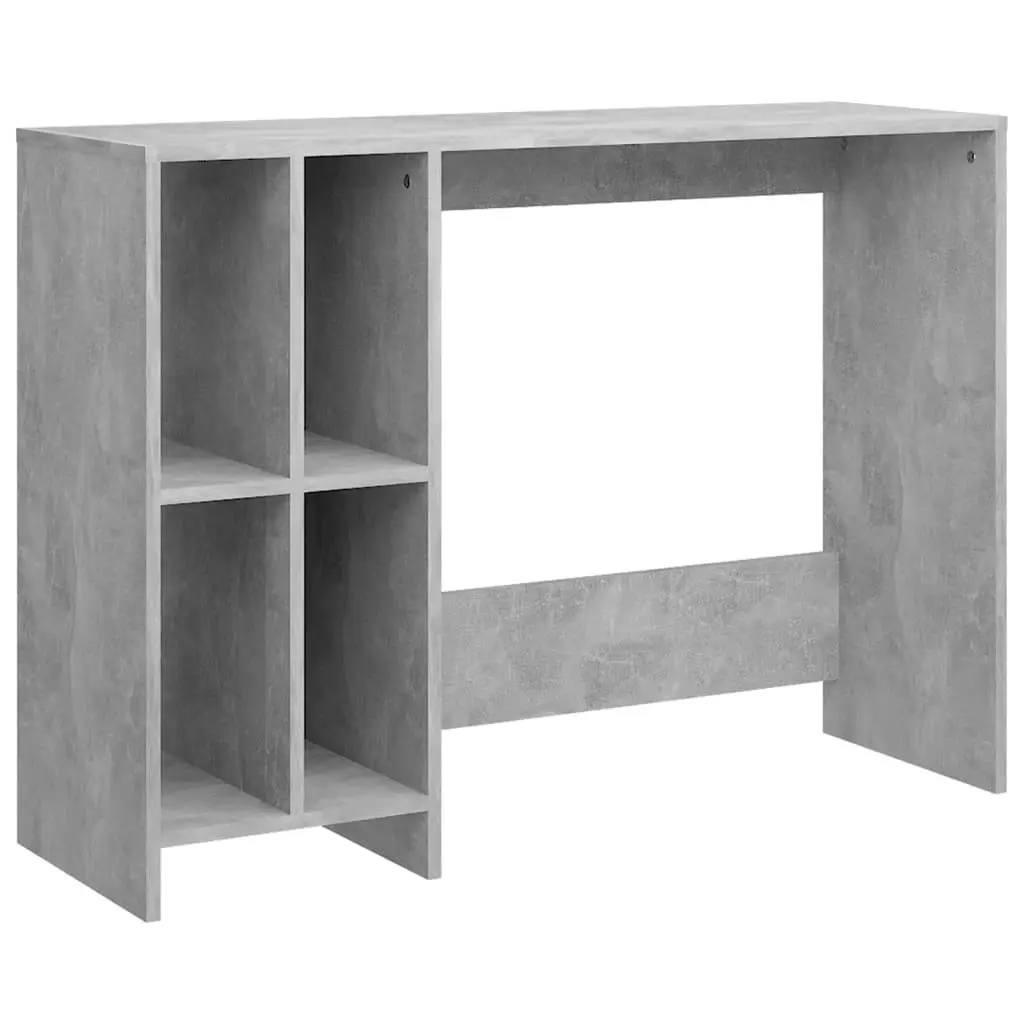 vidaXL Laptopbord betonggrå 102,5x35x75 cm konstruert trer