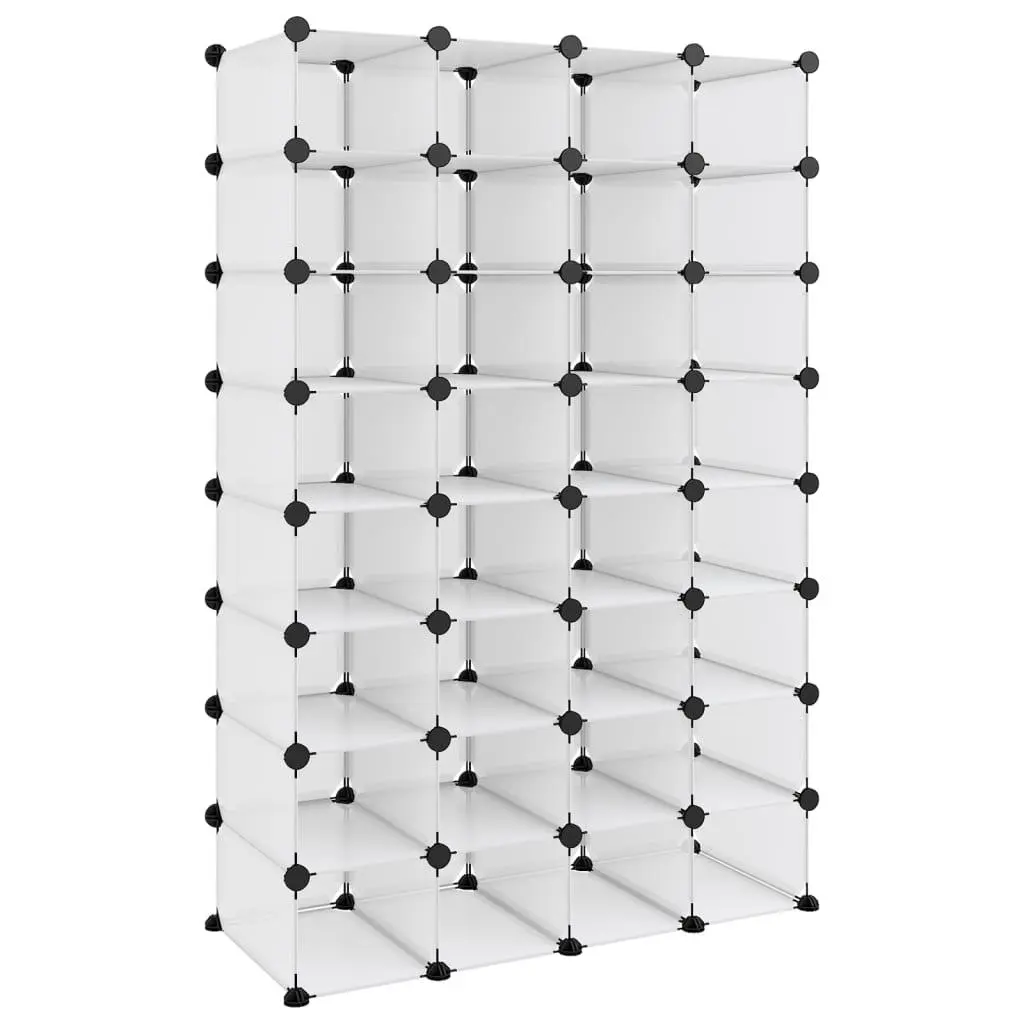 vidaXL Skostativ gjennomsiktig 93x36,5x140 cm PP