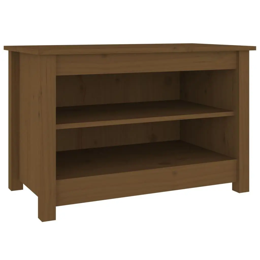 vidaXL Skobenk honningbrun 70x38x45,5 cm heltre furu