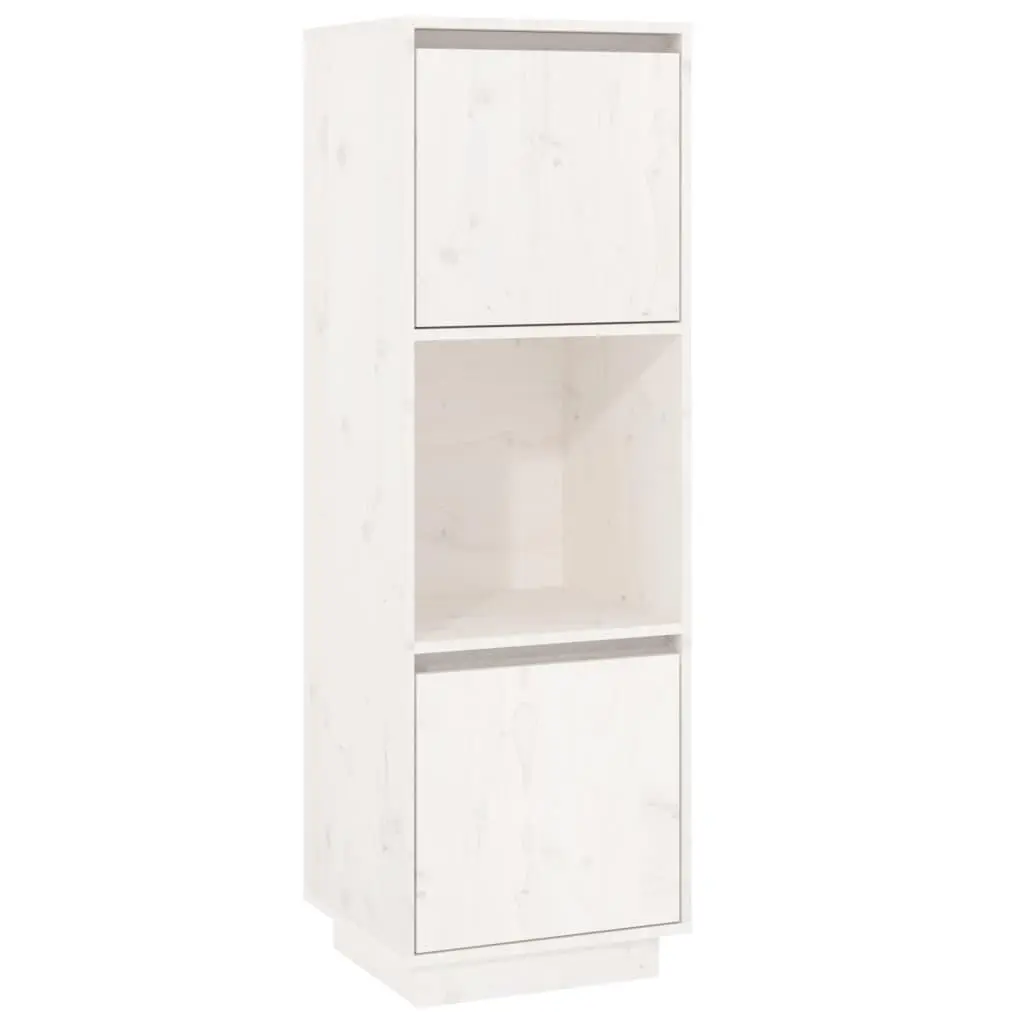 vidaXL Highboard hvit 38x35x117 cm heltre furu