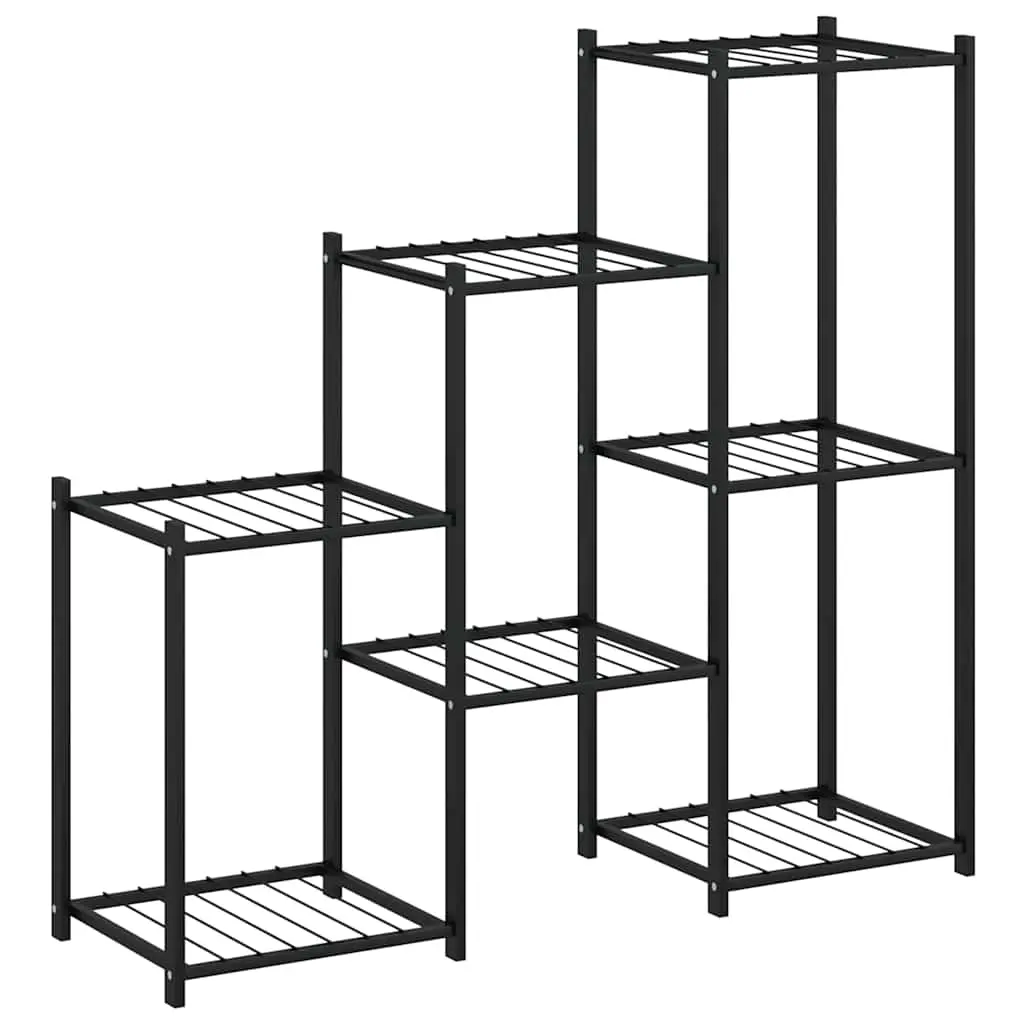 vidaXL Blomsterstativ 83x25x80 cm svart jern