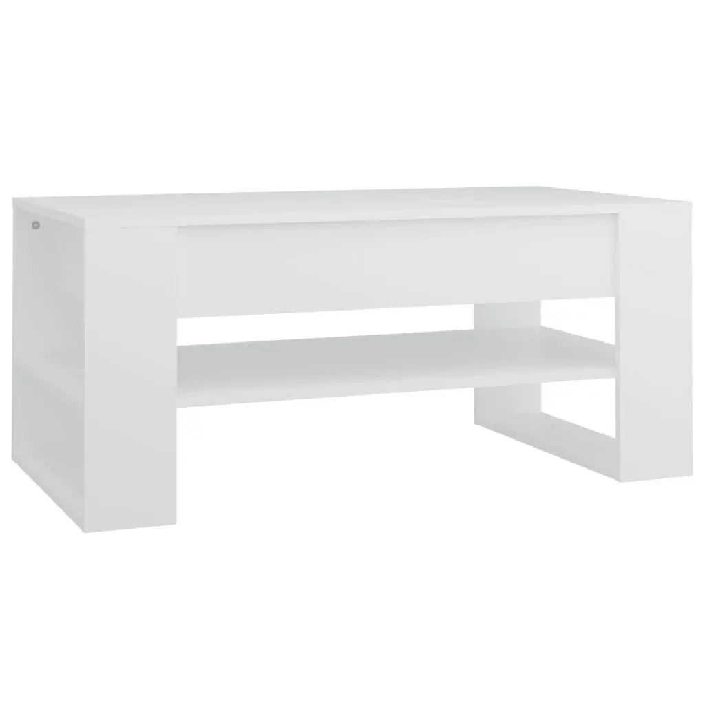 vidaXL Salongbord hvit 102x55x45 cm konstruert tre