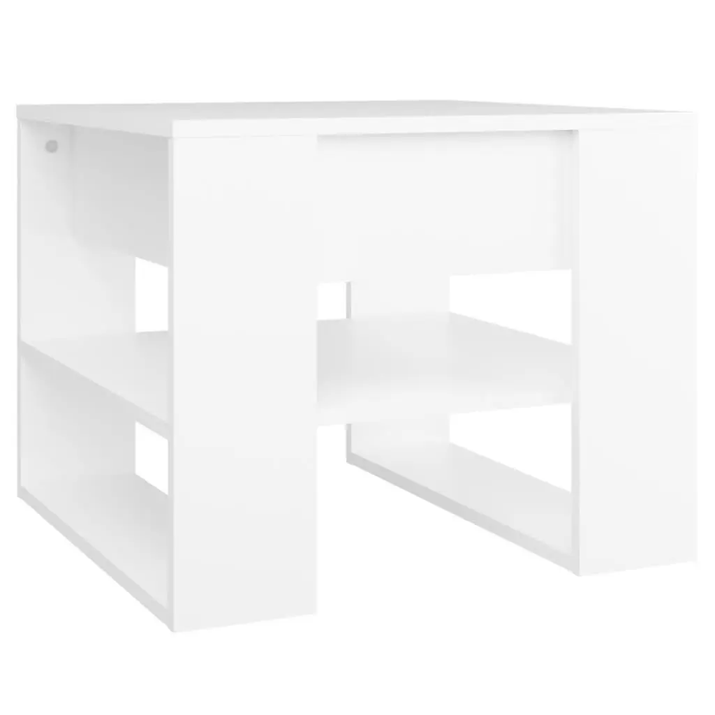vidaXL Salongbord hvit 55,5x55x45 cm konstruert tre