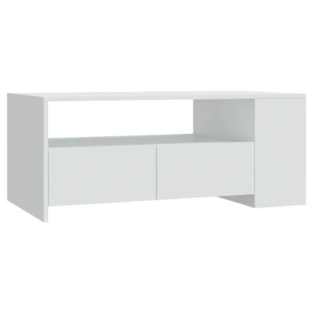 vidaXL Salongbord hvit 102x55x42 cm konstruert tre
