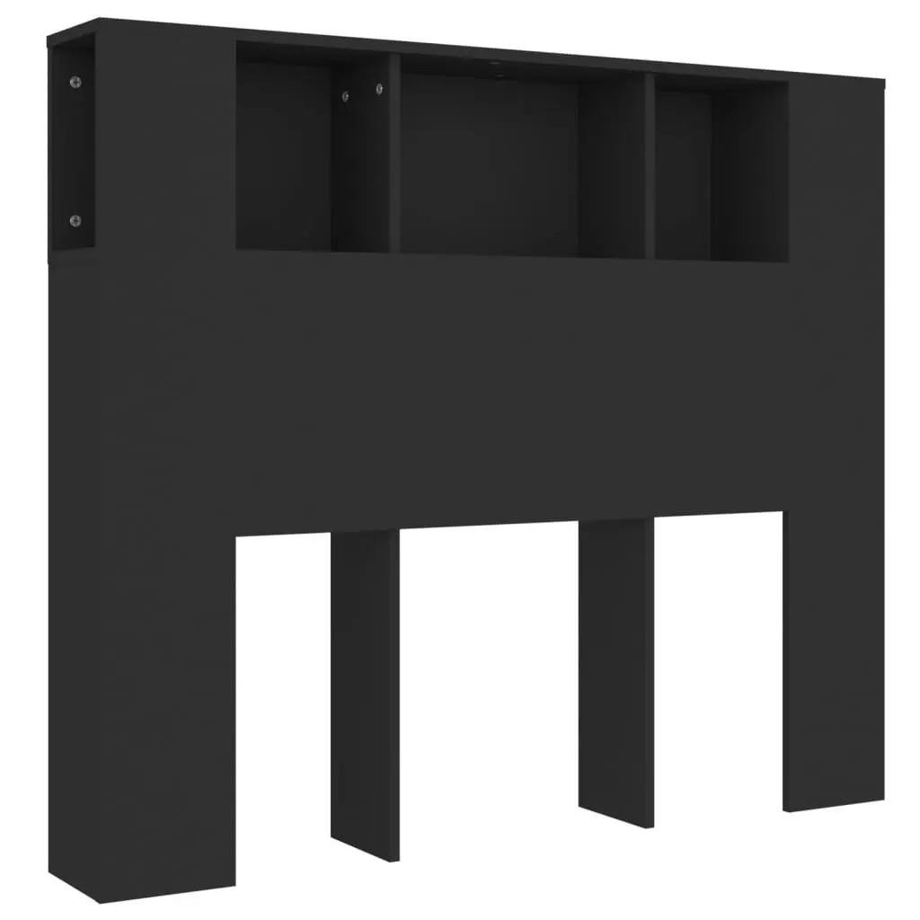 vidaXL Sengegavlskap svart 120x18,5x102,5 cm