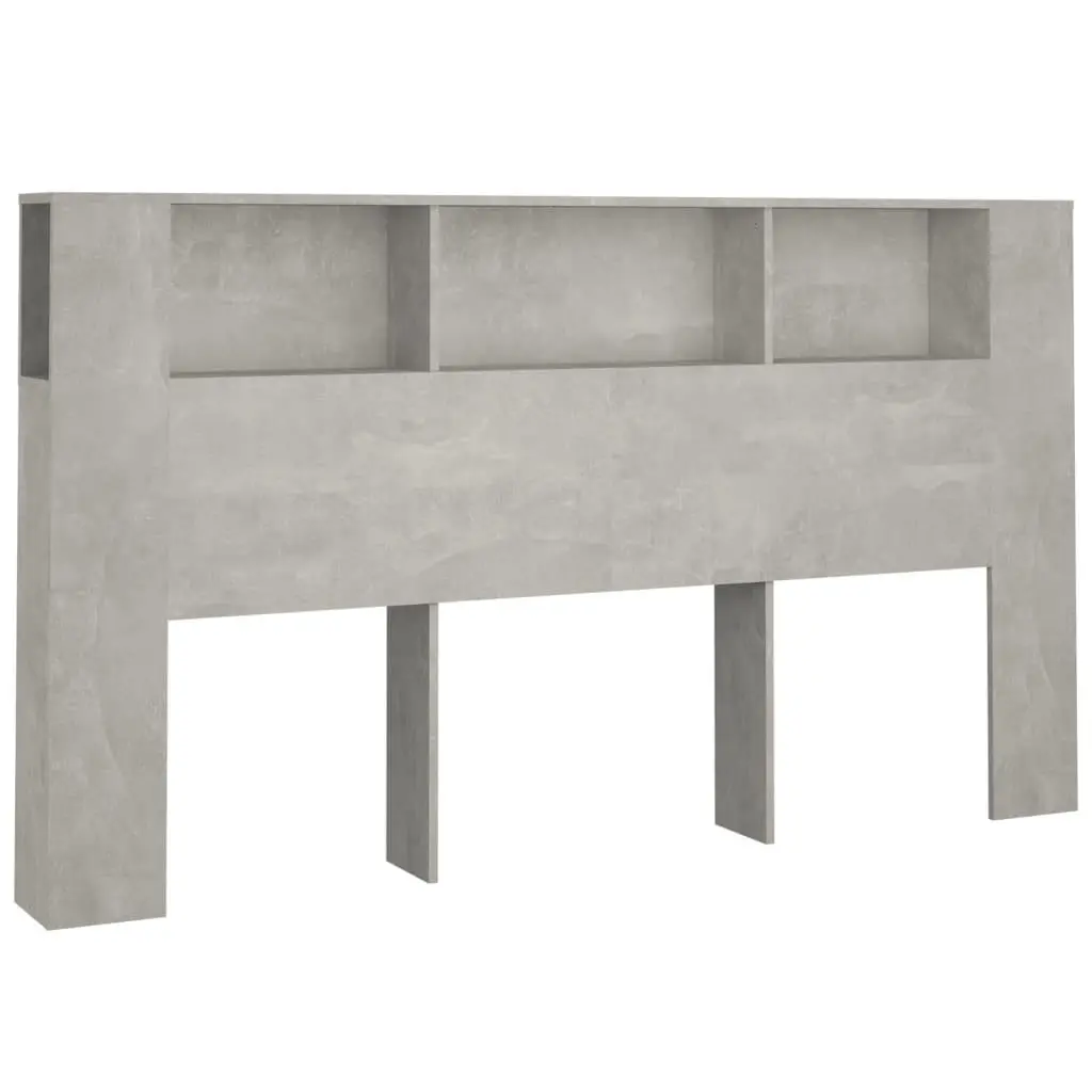 vidaXL Sengegavlskap betonggrå 180x18,5x104,5 cm