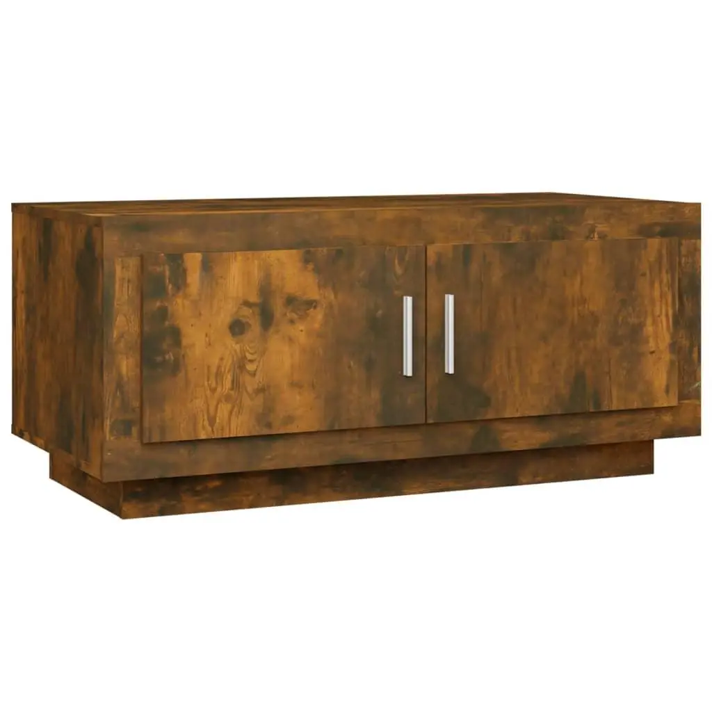 vidaXL Salongbord røkt eik 102x50x45 cm konstruert tre