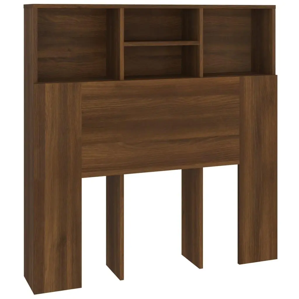 vidaXL Sengegavlskap brun eik 100x19x103,5 cm