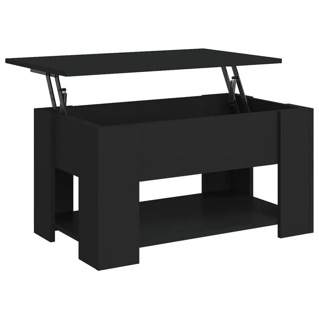 vidaXL Salongbord svart 79x49x41 cm konstruert tre
