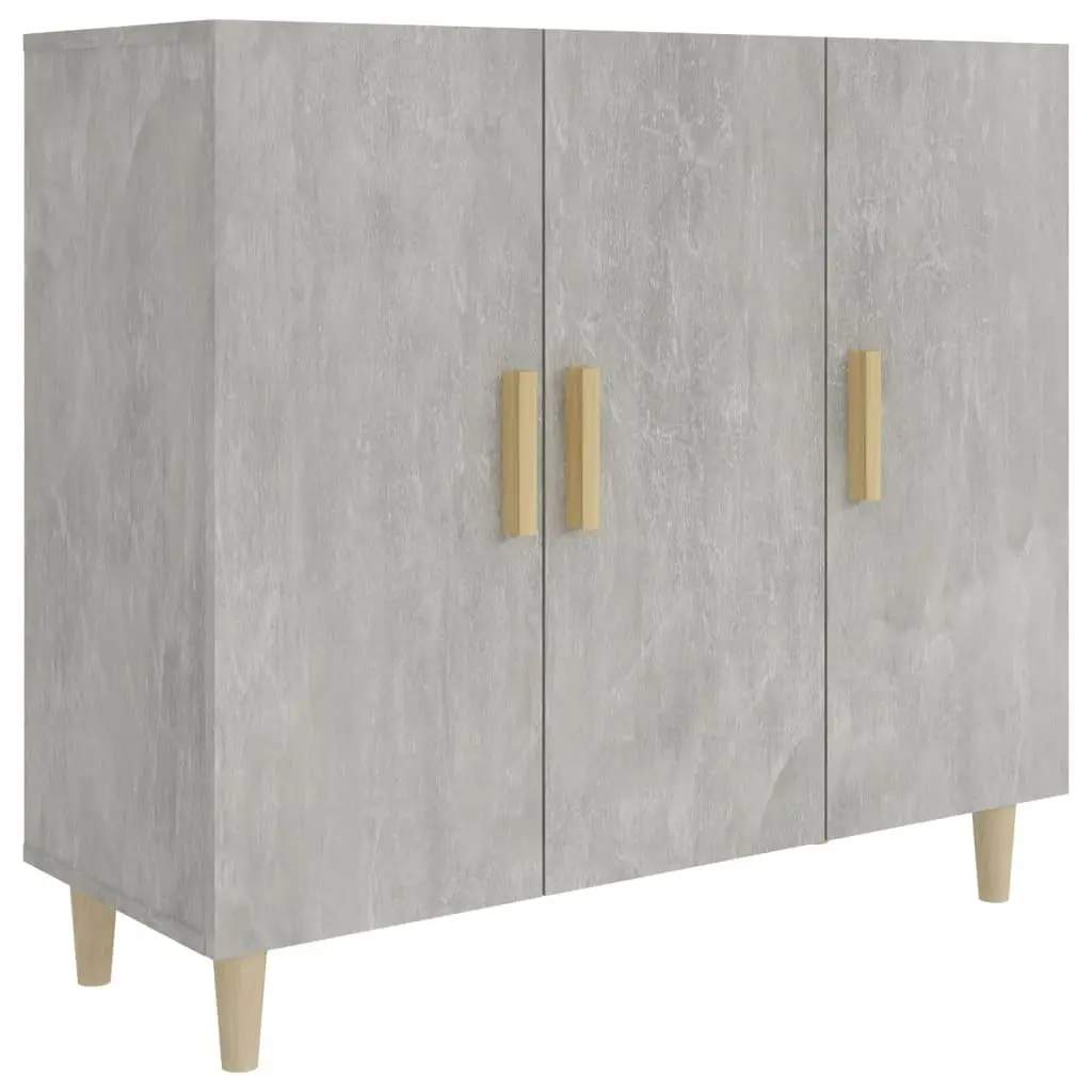 vidaXL Skjenk betonggrå 90x34x80 cm konstruert tre