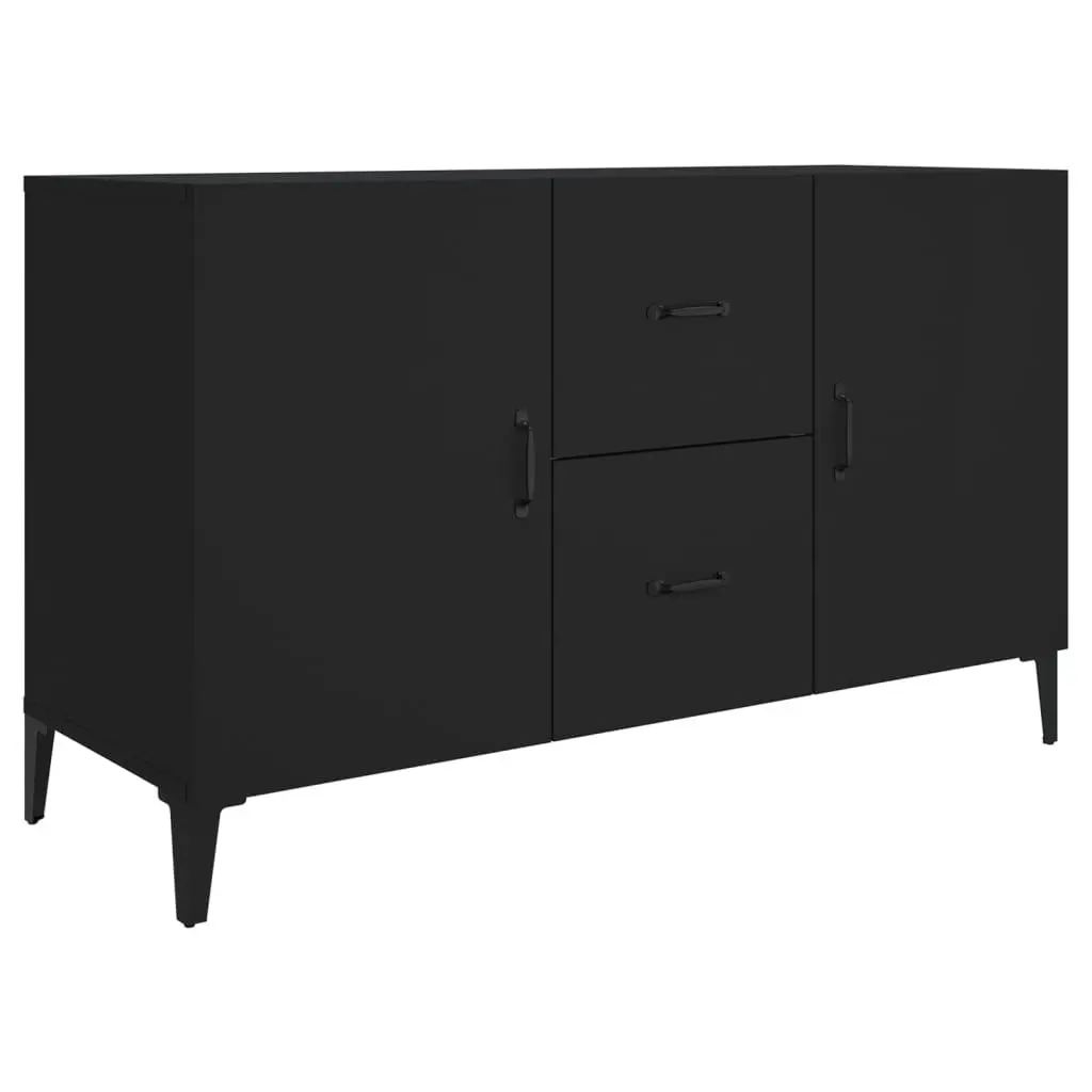 vidaXL Skjenk svart 100x36x60 cm konstruert tre