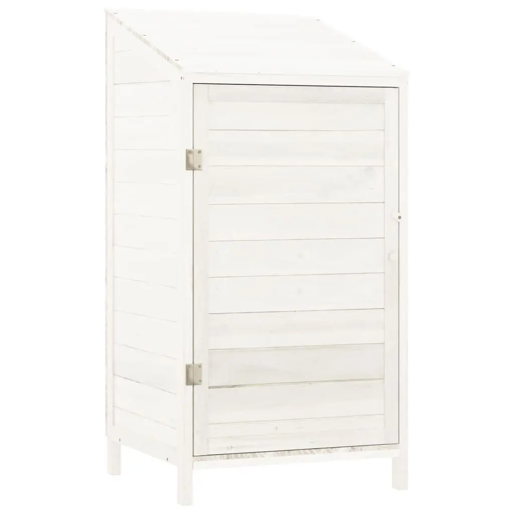 vidaXL Hageskur hvit 55x52x112 cm heltre gran