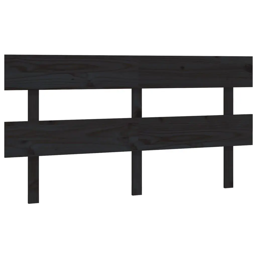 vidaXL Sengegavl svart 164x3x81 cm heltre furu