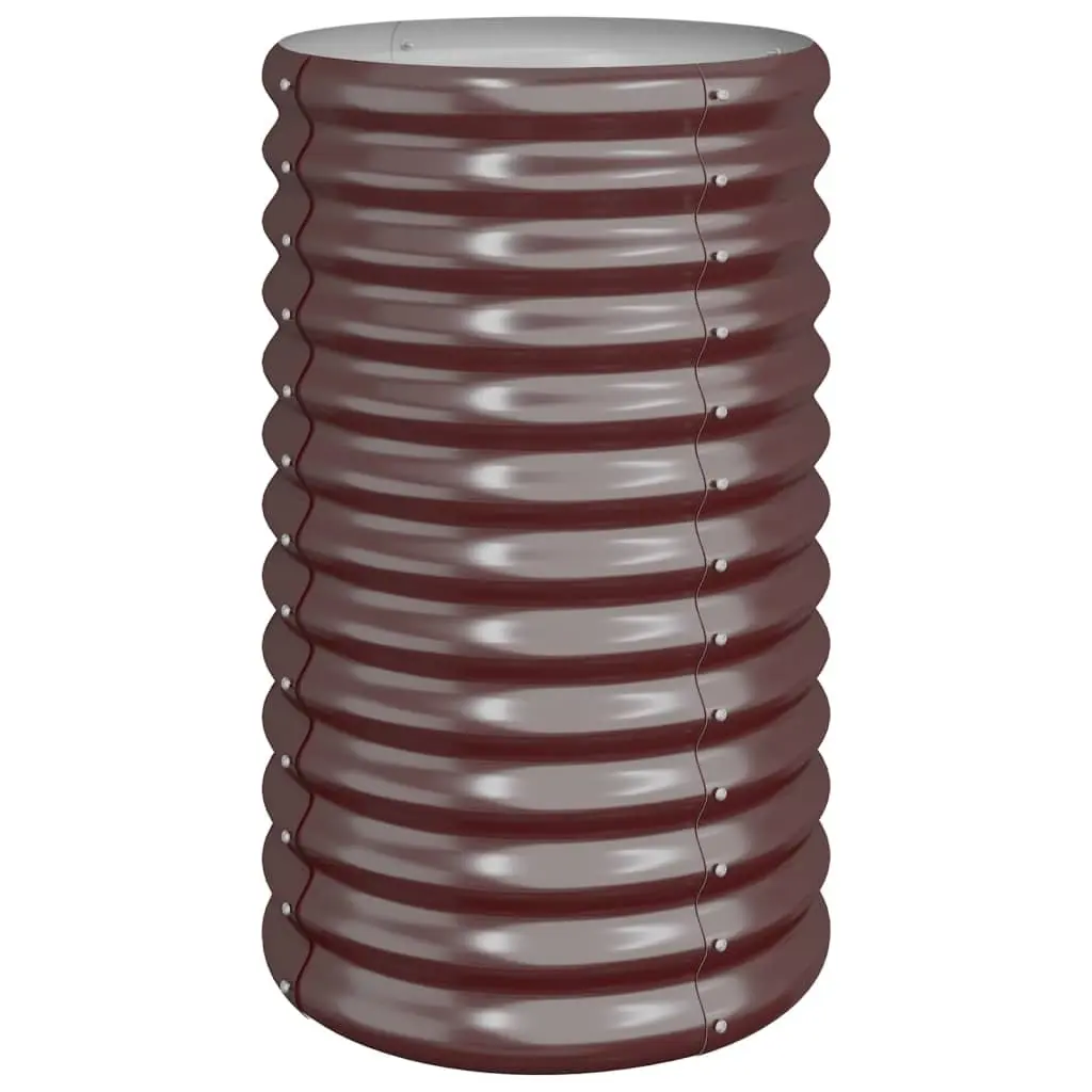 vidaXL Plantekasse galvanisert stål 40x40x68 cm brun