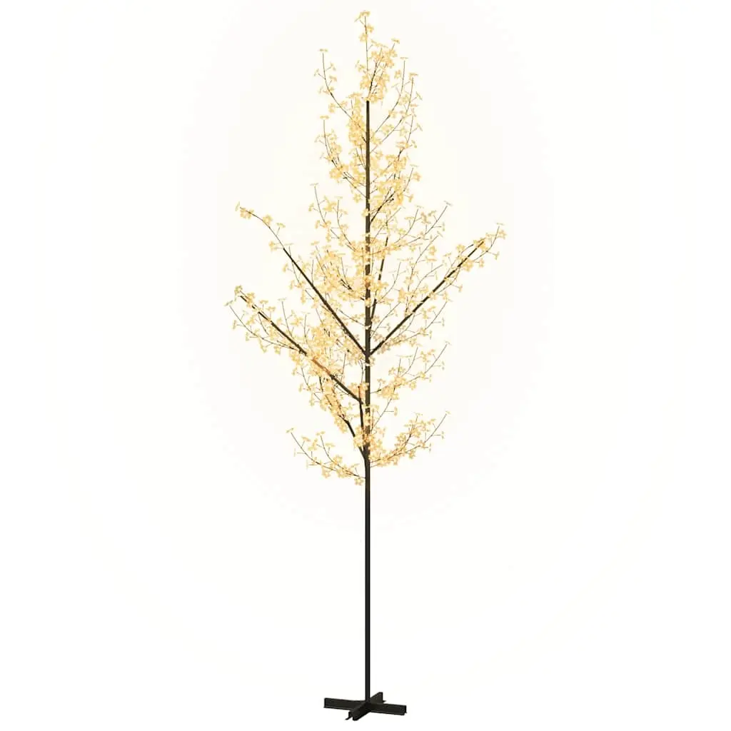 vidaXL LED-tre kirsebærblomst varmhvit 672 lysdioder 400 cm