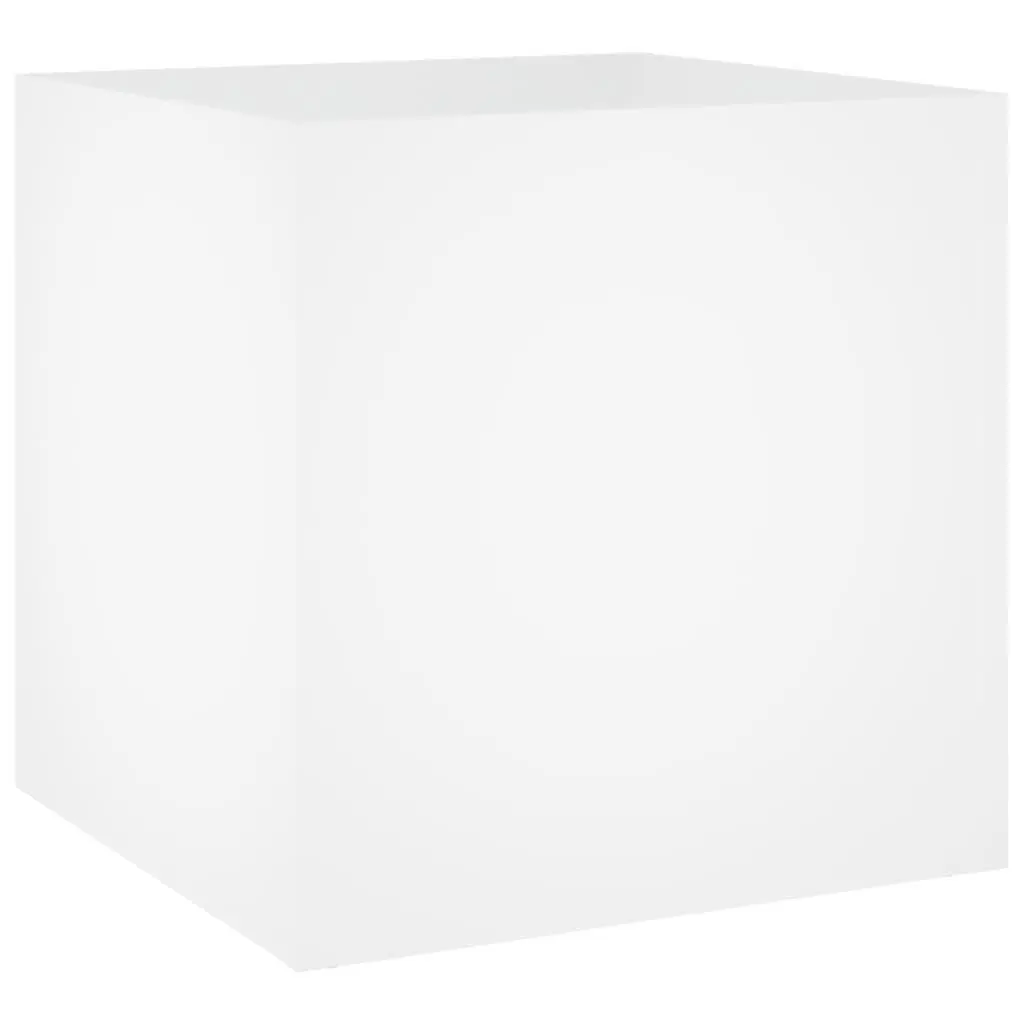 vidaXL Plantekasse hvit 40x40x40 cm konstruert tre