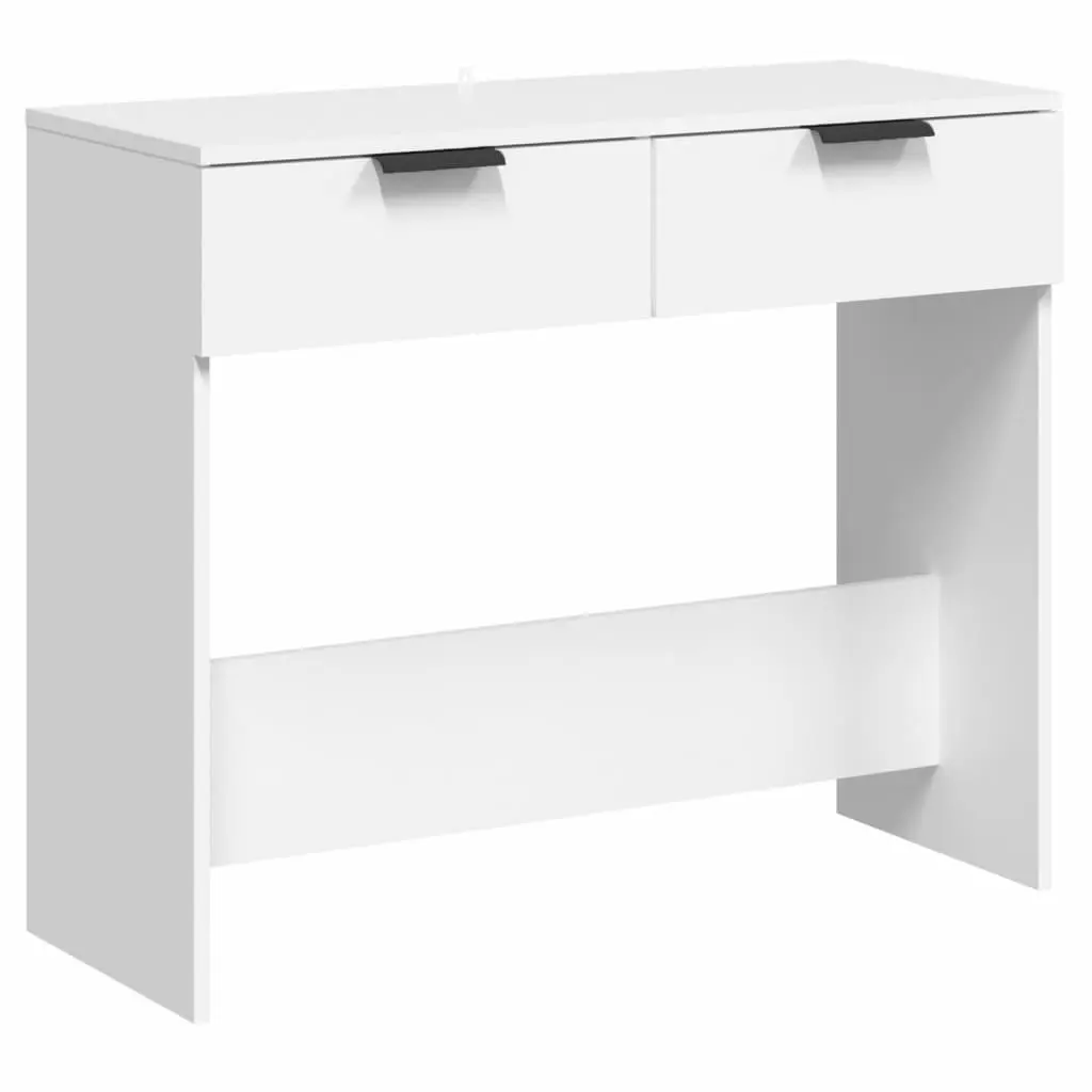 vidaXL Konsollbord hvit 90x36x75 cm konstruert tre