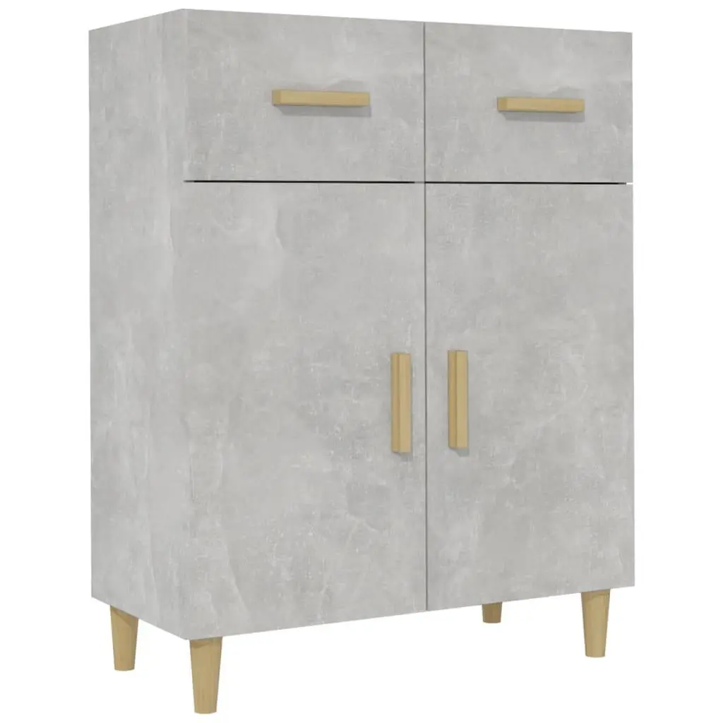 vidaXL Skjenk betonggrå 69,5x34x89 cm konstruert tre