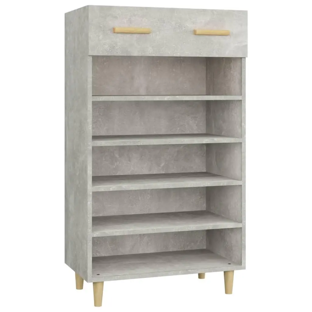 vidaXL Skoskap betonggrå 60x35x105 cm konstruert tre