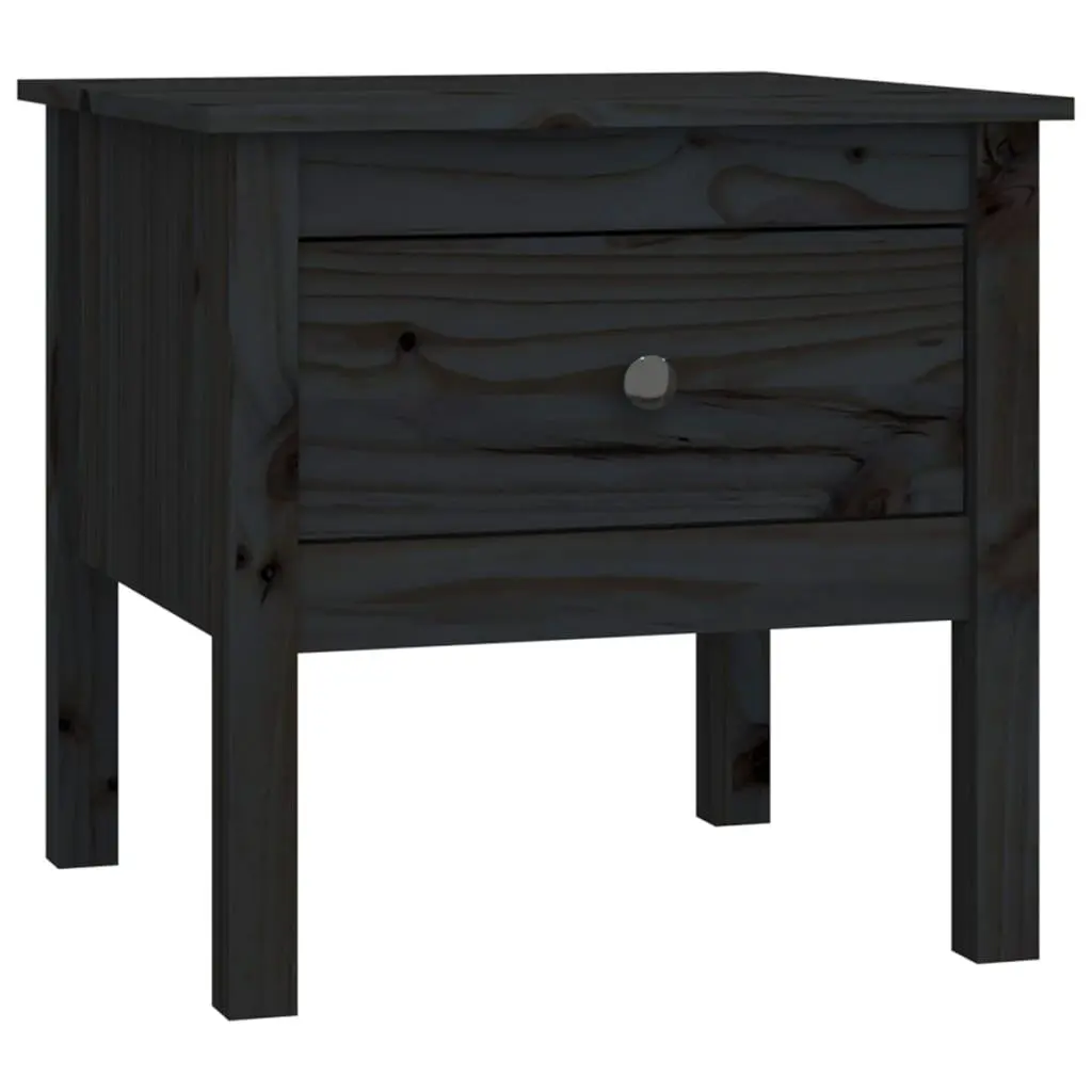 vidaXL Sidebord svart 50x50x49 cm heltre furu