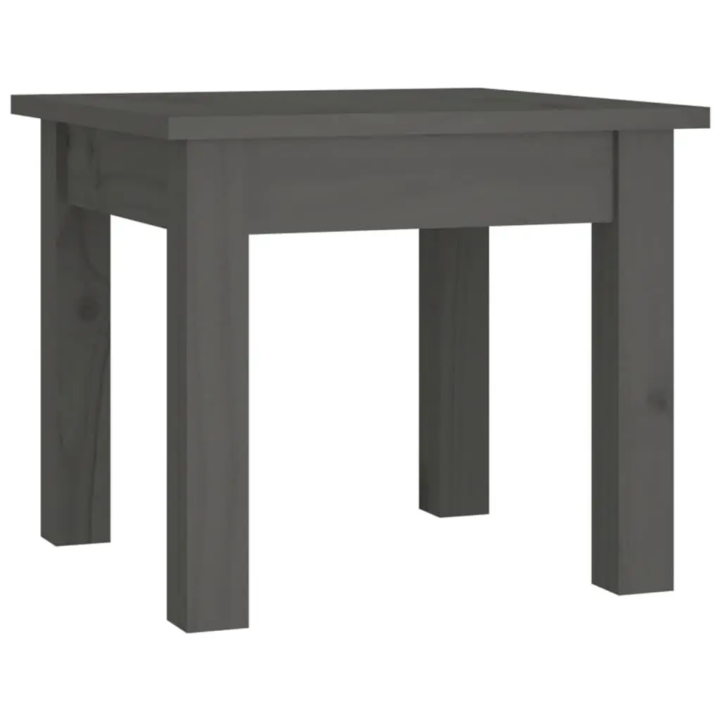 vidaXL Salongbord grå 35x35x30 cm heltre furu