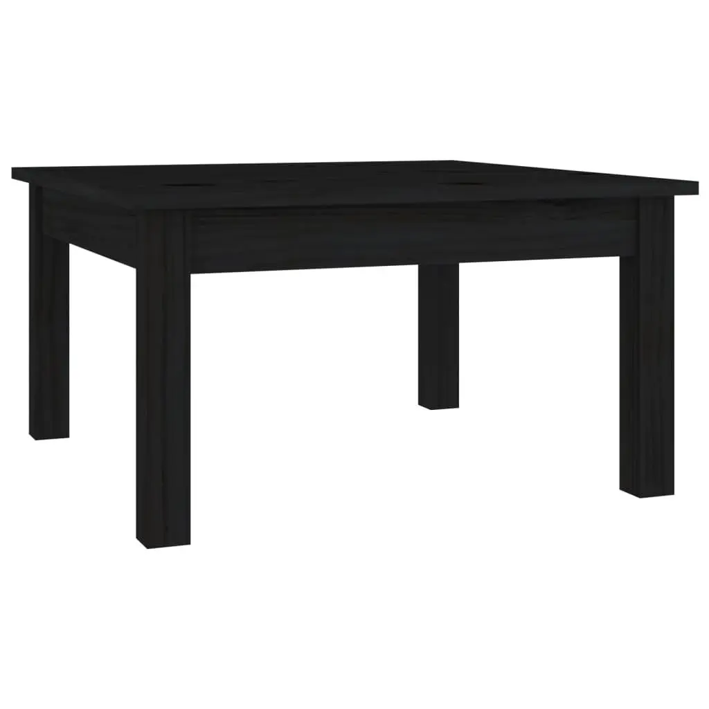 vidaXL Salongbord svart 55x55x30 cm heltre furu
