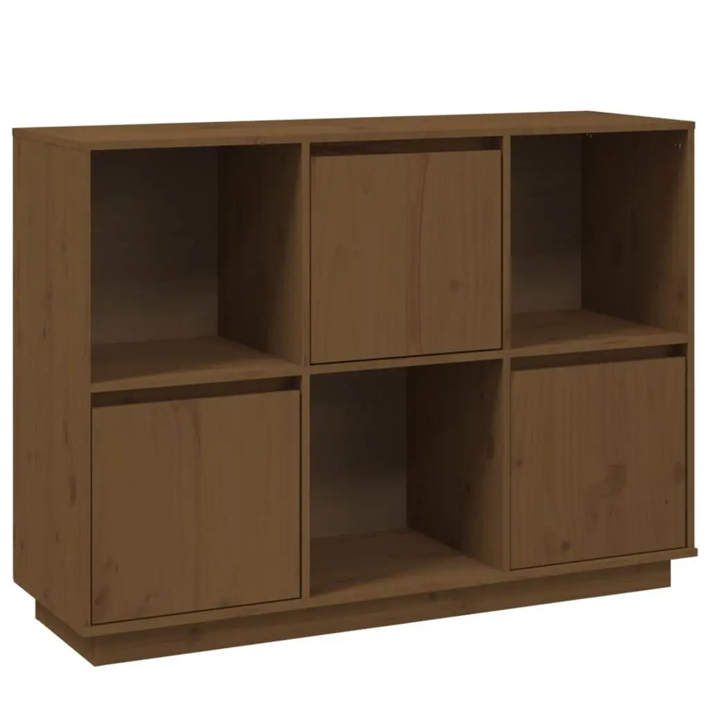 vidaXL Skjenk honningbrun 110,5x35x80 cm heltre furu