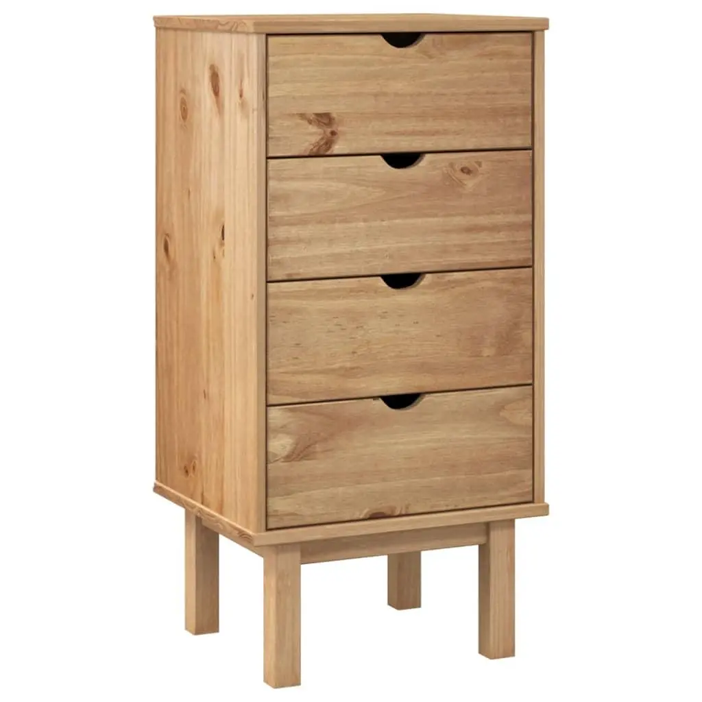 vidaXL Kommode OTTA 45x39x90 cm heltre furu