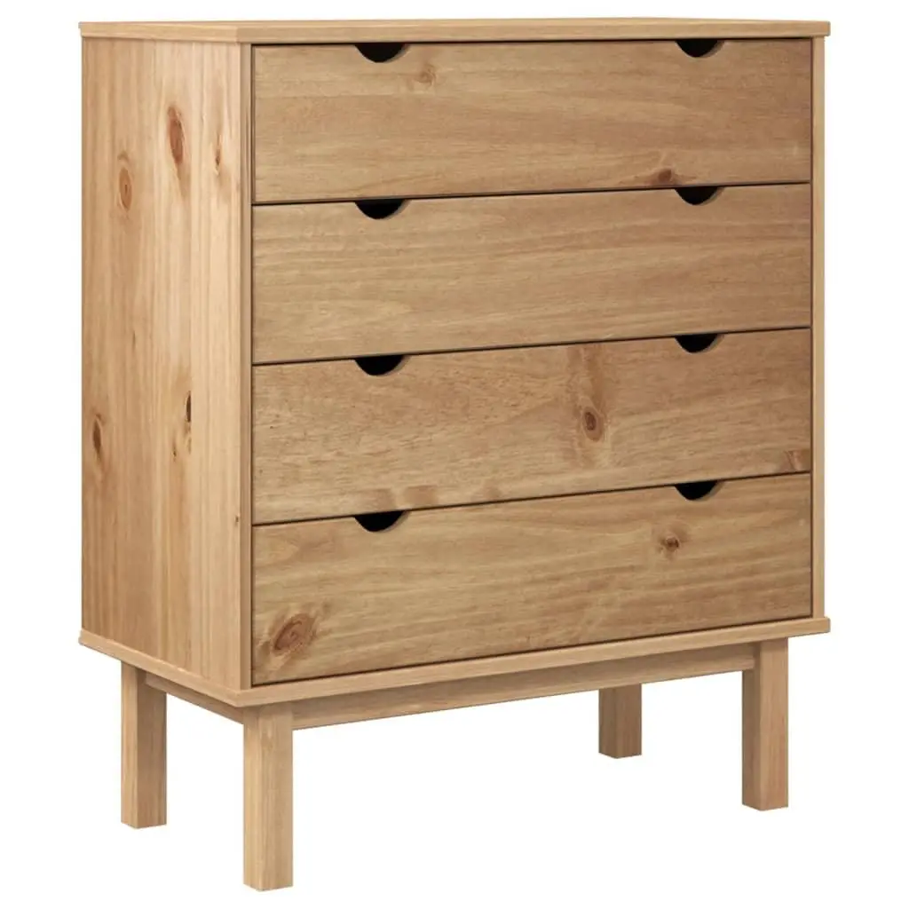 vidaXL Kommode OTTA 76,5x39,5x90 cm heltre furu