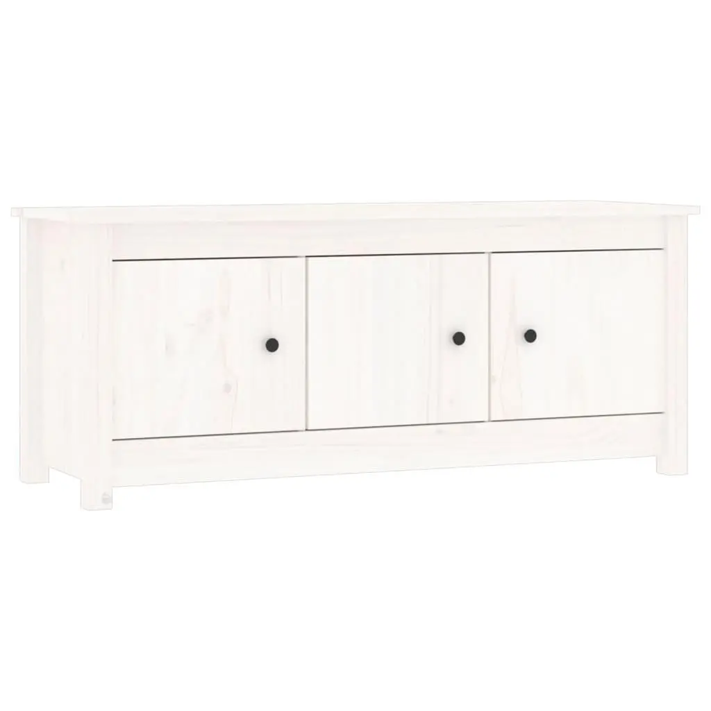 vidaXL Skoskap hvit 110x38x45,5 cm heltre furu