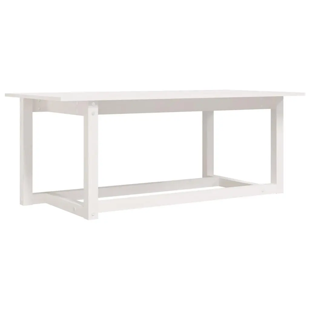vidaXL Salongbord hvit 110x55x45 cm heltre furu