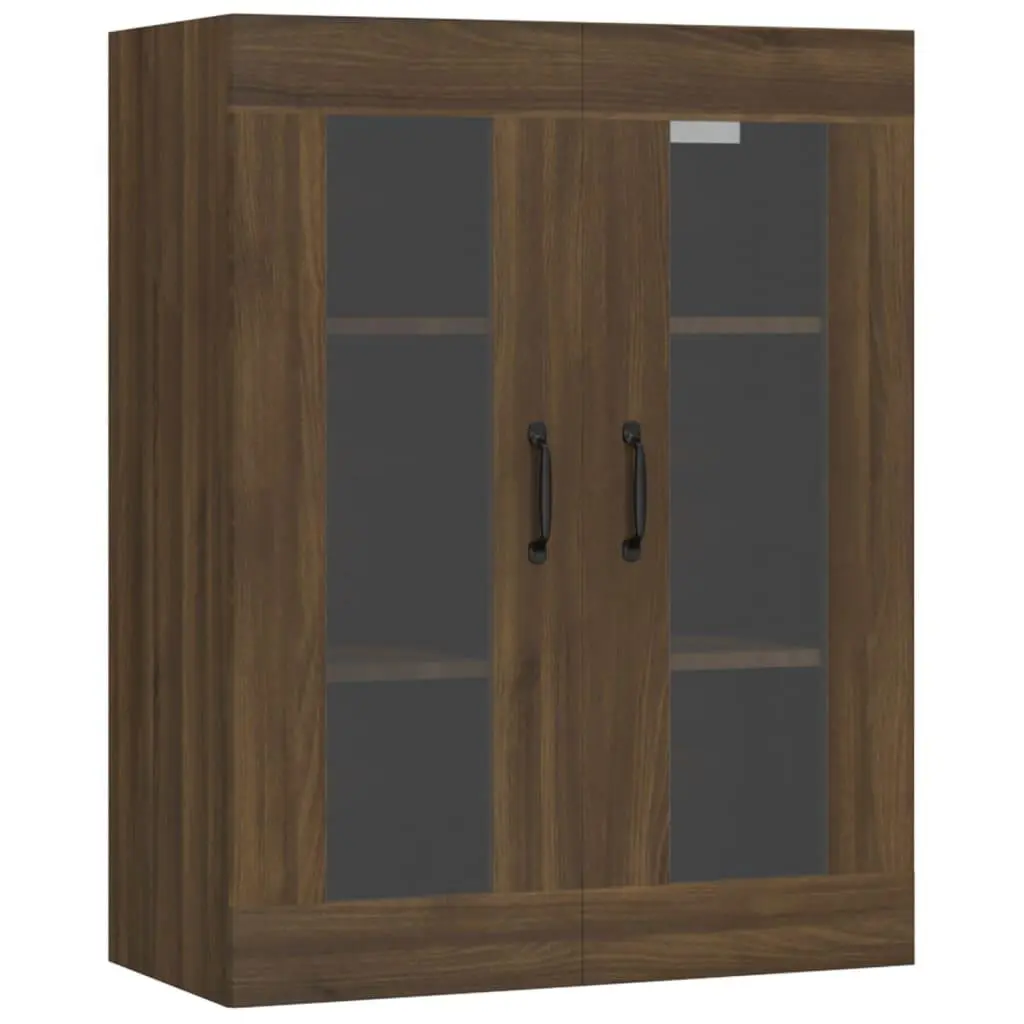 vidaXL Hengende veggskap brun eik 69,5x34x90 cm