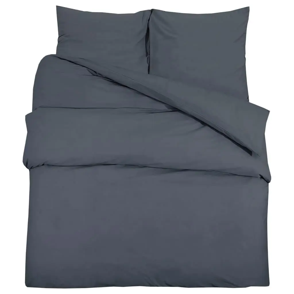 vidaXL Sengesett antrasitt 220x240 cm lett mikrofiber