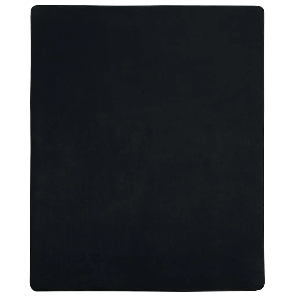 vidaXL Jerseylaken svart 160x200 cm bomull