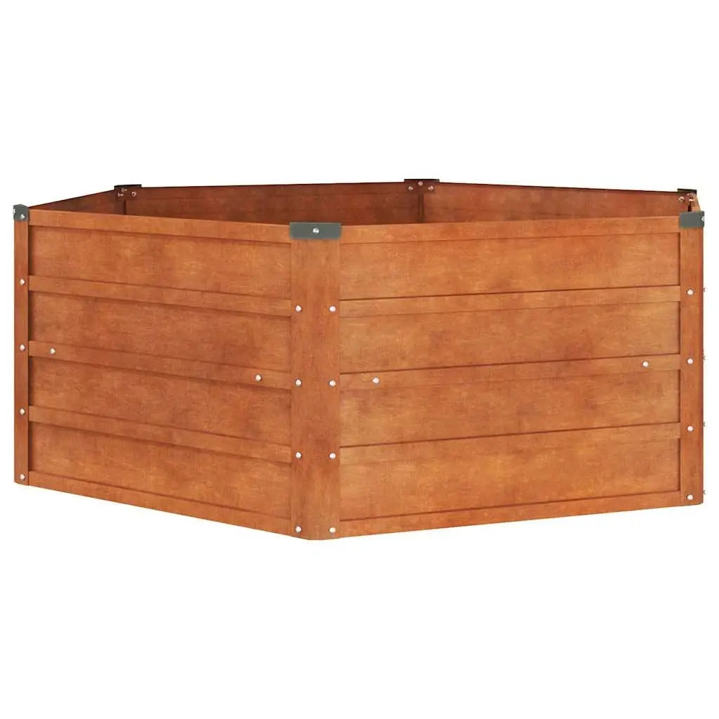 vidaXL Høybed rust 129x129x45 cm cortenstål