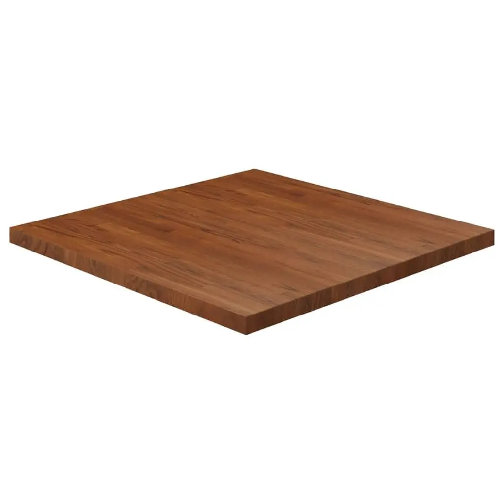 vidaXL Firkantet bordplate mørkebrun 90x90x4 cm behandlet heltre eik
