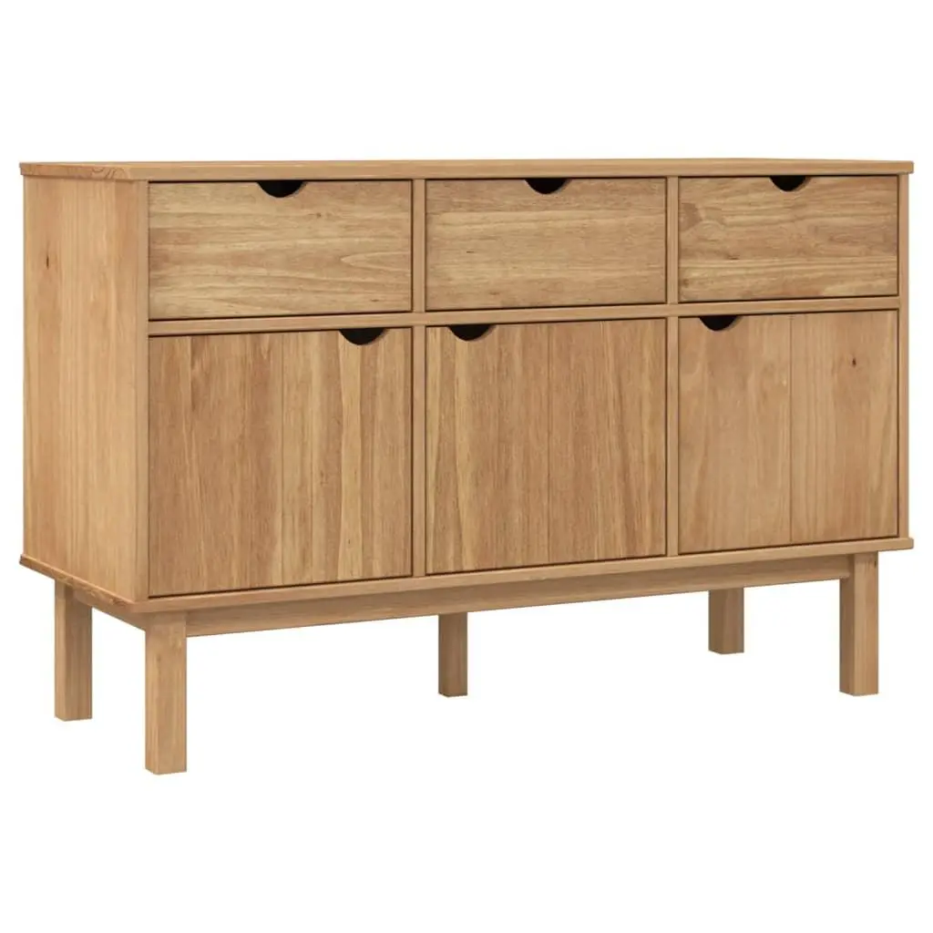 vidaXL Skjenk OTTA 114x43x73,5 cm heltre furu