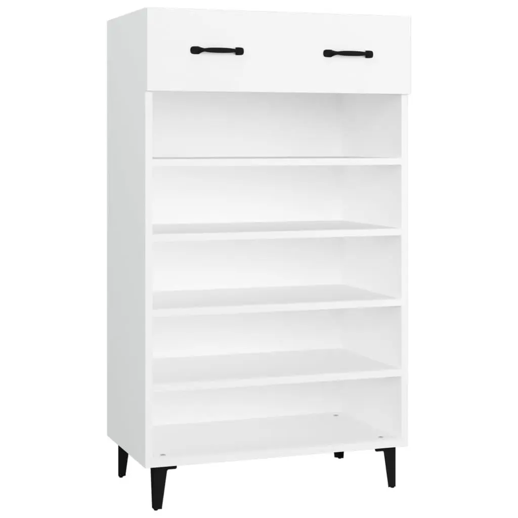 vidaXL Skoskap hvit 60x35x105 cm konstruert tre