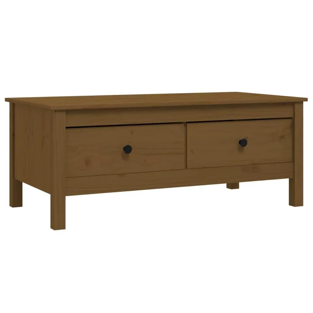 vidaXL Salongbord honningbrun 100x50x40 cm heltre furu