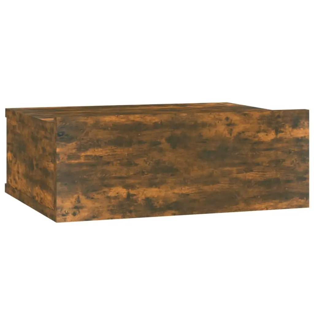 vidaXL Flytende nattbord røkt eik 40x30x15 cm konstruert tre