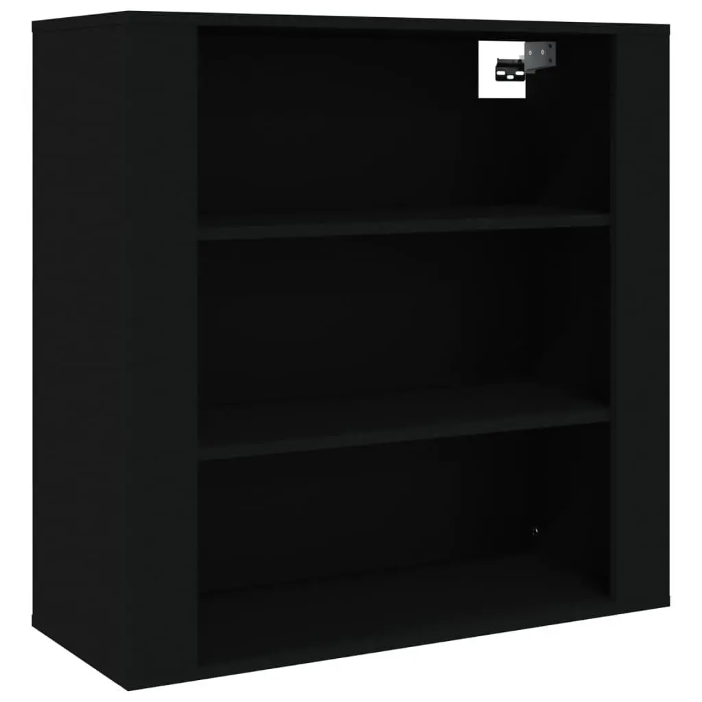 vidaXL Veggskap svart 80x33x80 cm konstruert tre
